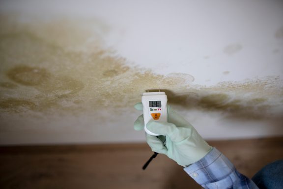 Feuchtemessung an der Decke